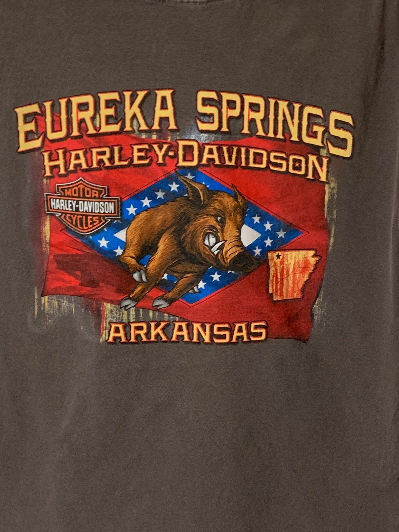Vintage Harley Davidson T-Shirt Eureka Springs Arkansas L