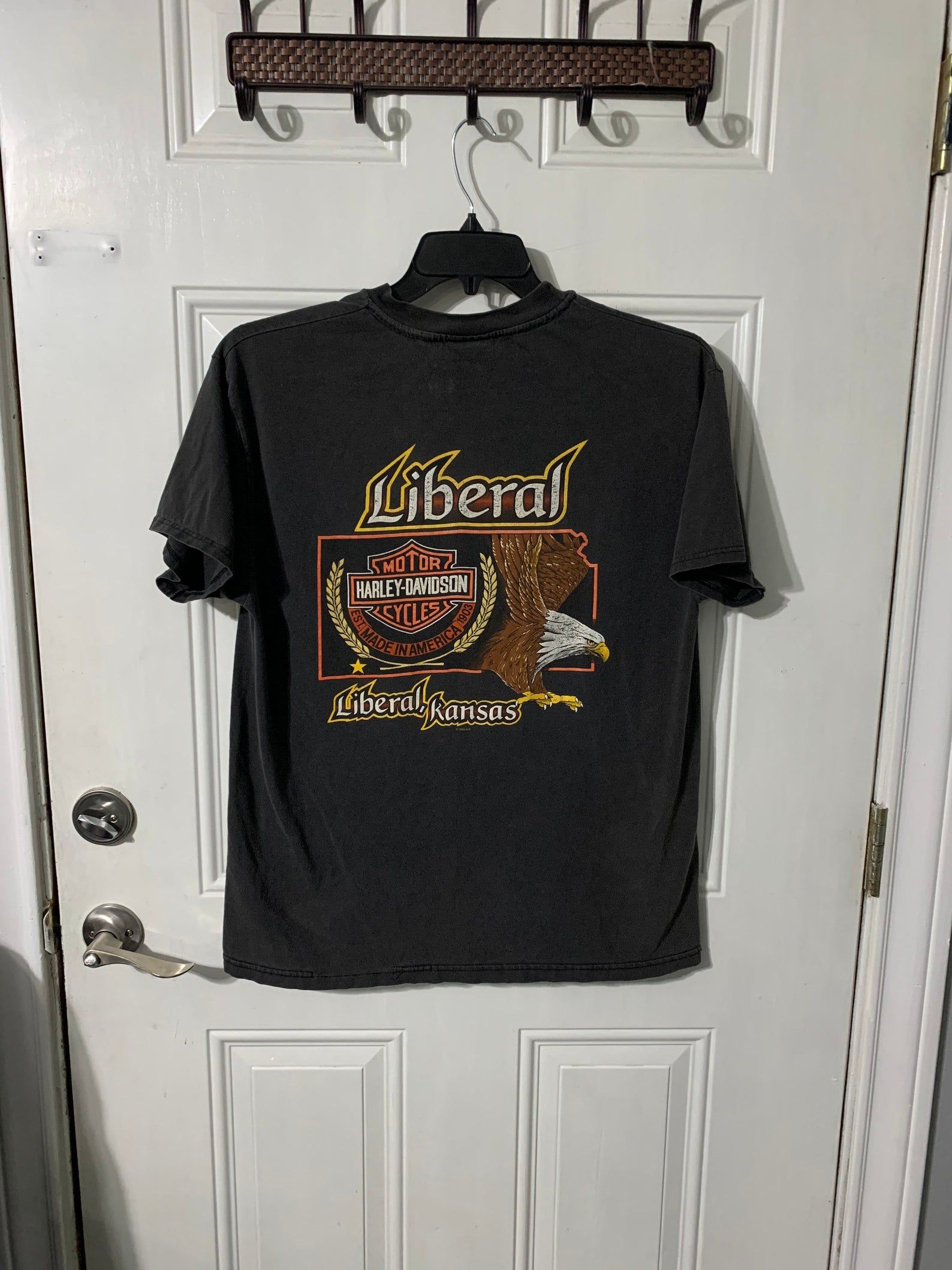Vintage Harley Davidson T-Shirt L Libertad Kansas