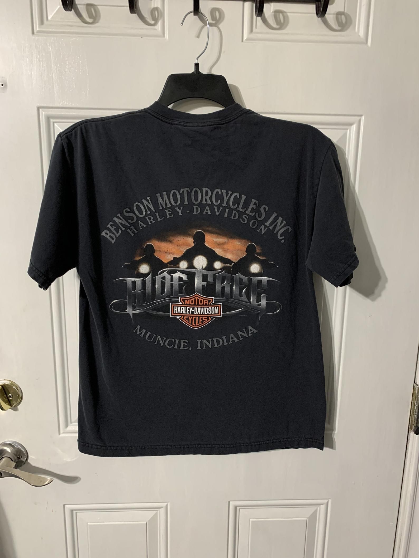 Vintage Harley Davidson T-Shirt L Muncie Indiana