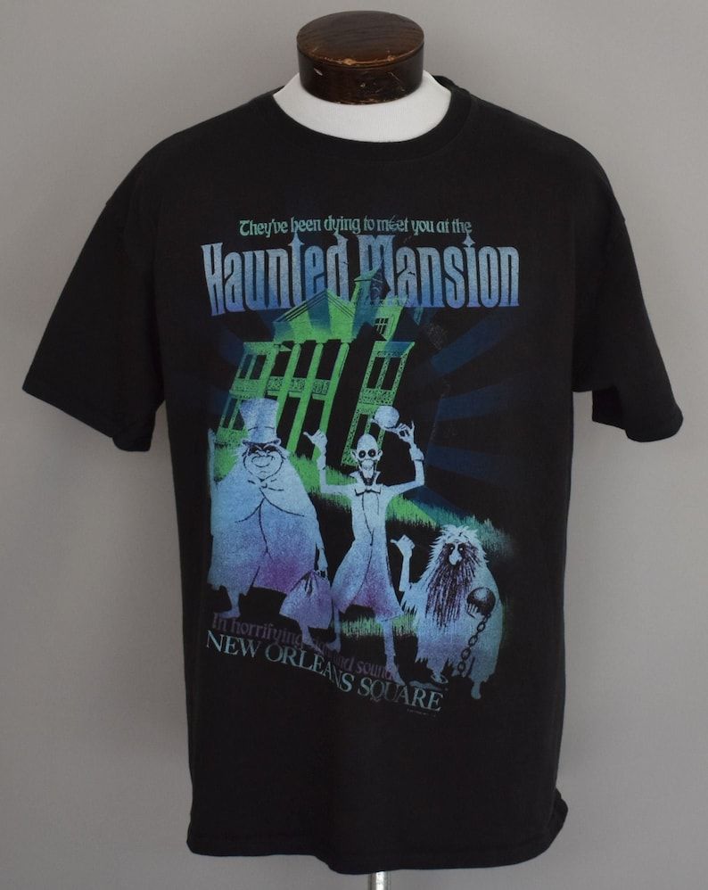 Vintage Haunted Mansion T Shirt Disneyland Souvenir Tee Halloween Shirt Spooktober Edium To Large
