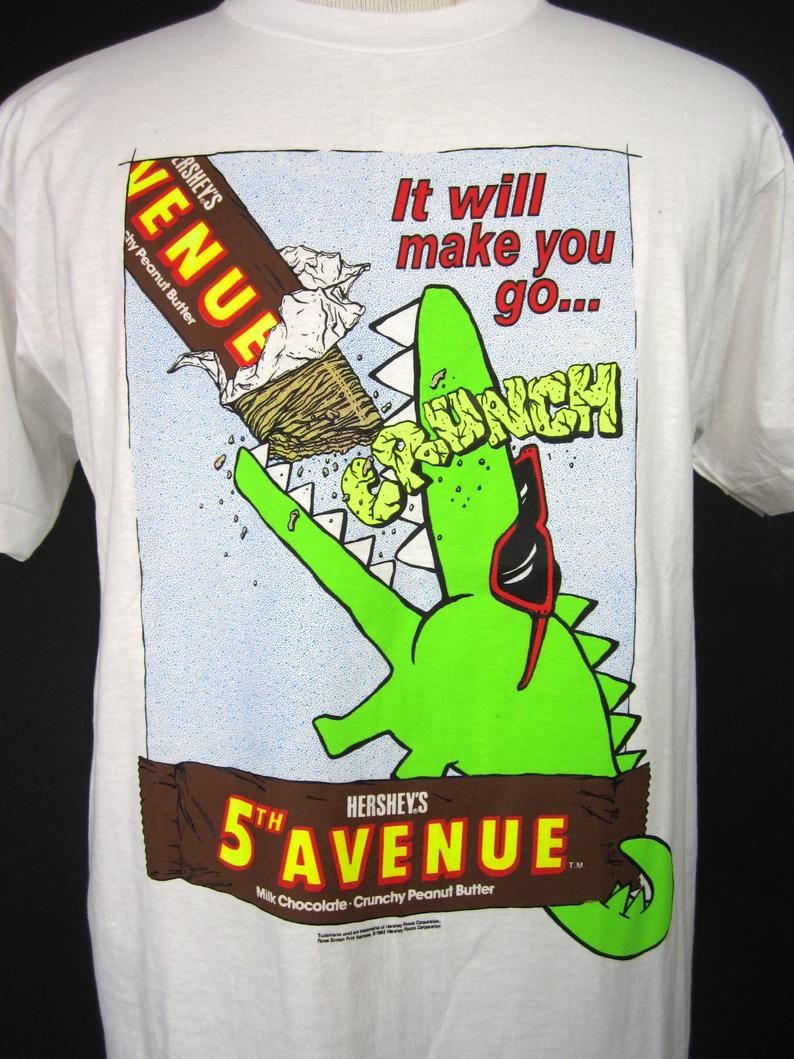 Vintage Hershey 5Th Avenue It Will Make You Go Crunch Shirt