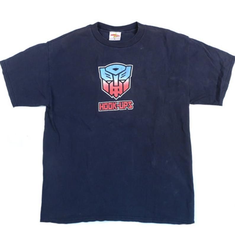 Vintage Hook Ups Transformers Skate Skateboard Streetwear Jeremy Klein Shirt