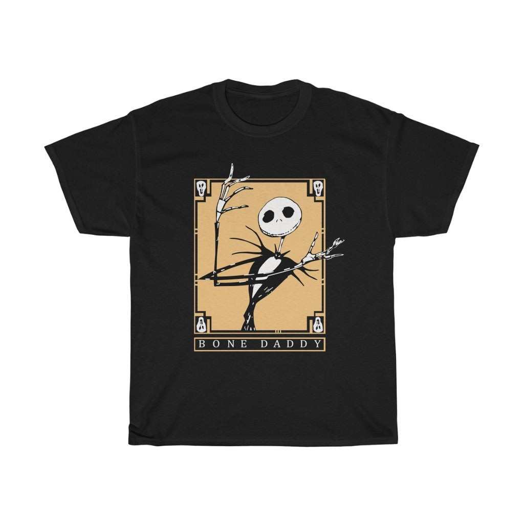 Vintage Horror Tim Burtons The Nightmare Before Christmas Bone Daddy Unisex Heavy Cotton Tee 211115