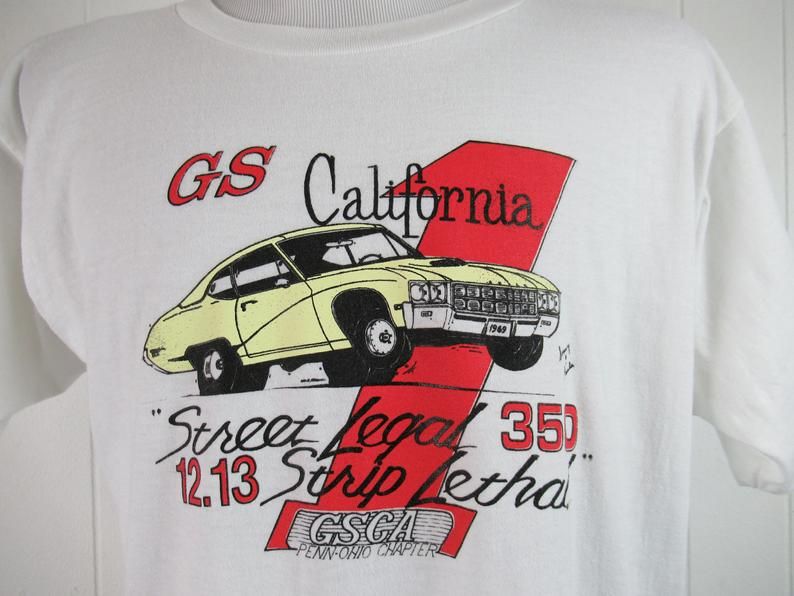 Vintage Hot Rod California Street Legal 350 Strip Lethal Gsca Clothing Shirt