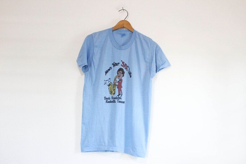 Vintage Hows Your Sax Life Saxophone Nashville Tennessee T Shirt