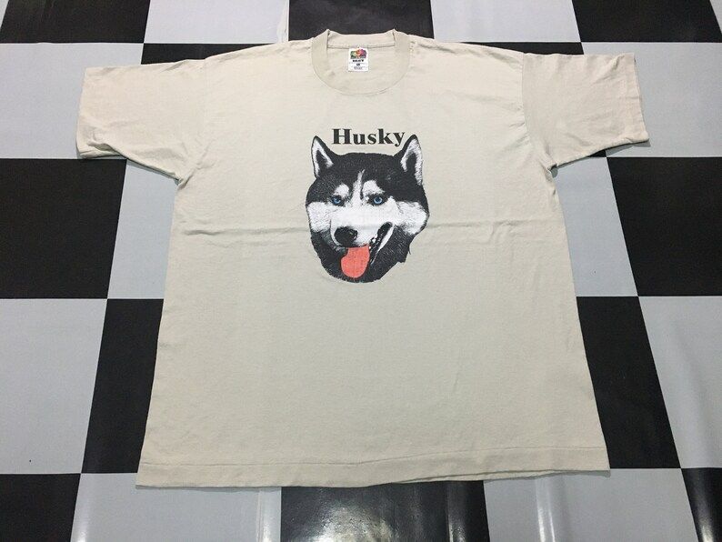 Vintage Husky Shirt Siberian Husky Dog 90S Shirt Excellent Condition Made In Canada