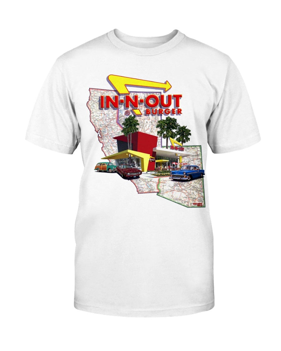 Vintage In N Out Burger California Super Distressed Promo T Shirt 211127