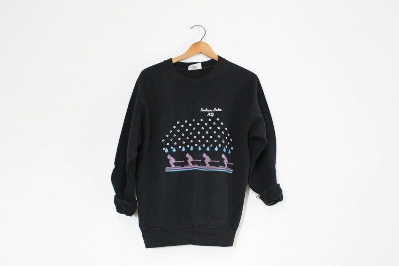Vintage Indian Lake New York Ski Winter Sweatshirt