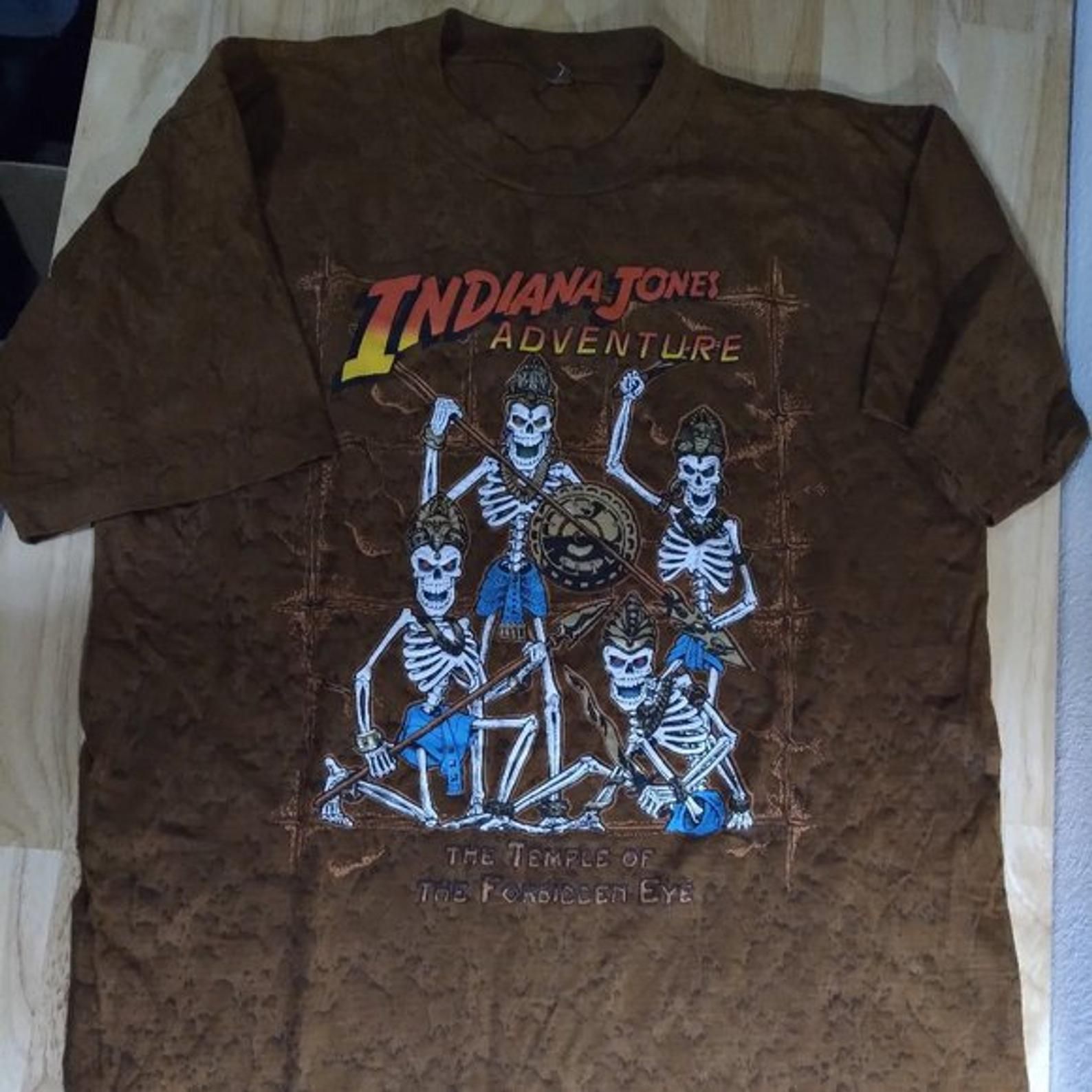 Vintage Indiana Jones Adventure Adventure The Temple Of The Forbidden Eye Aop T-Shirt