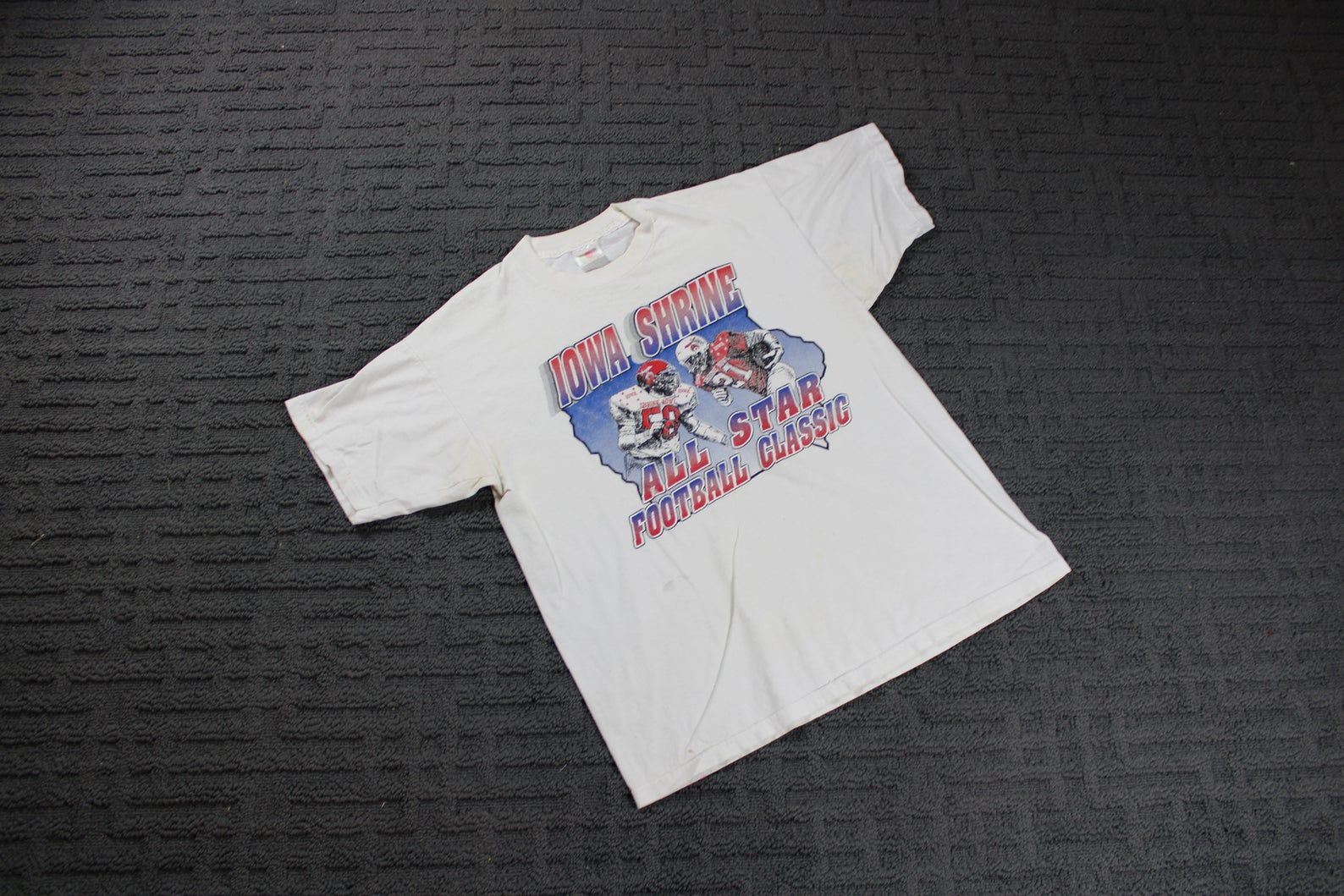 Vintage Iowa Shrine Football Classic T-Shirt / 90S College Graphic Promo Tee