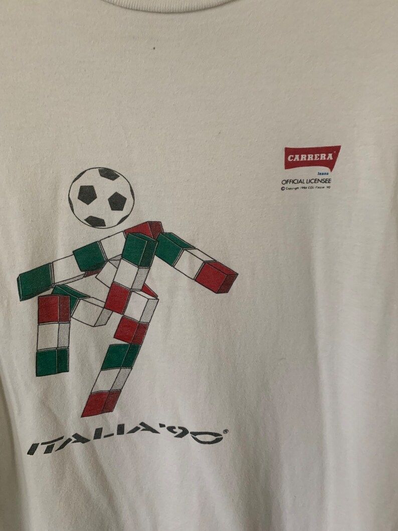Vintage Italy 1990 Italia Soccer T Shirt 1990S 90S Italian T Shirt Vintage Carrera Jeans T Shirt