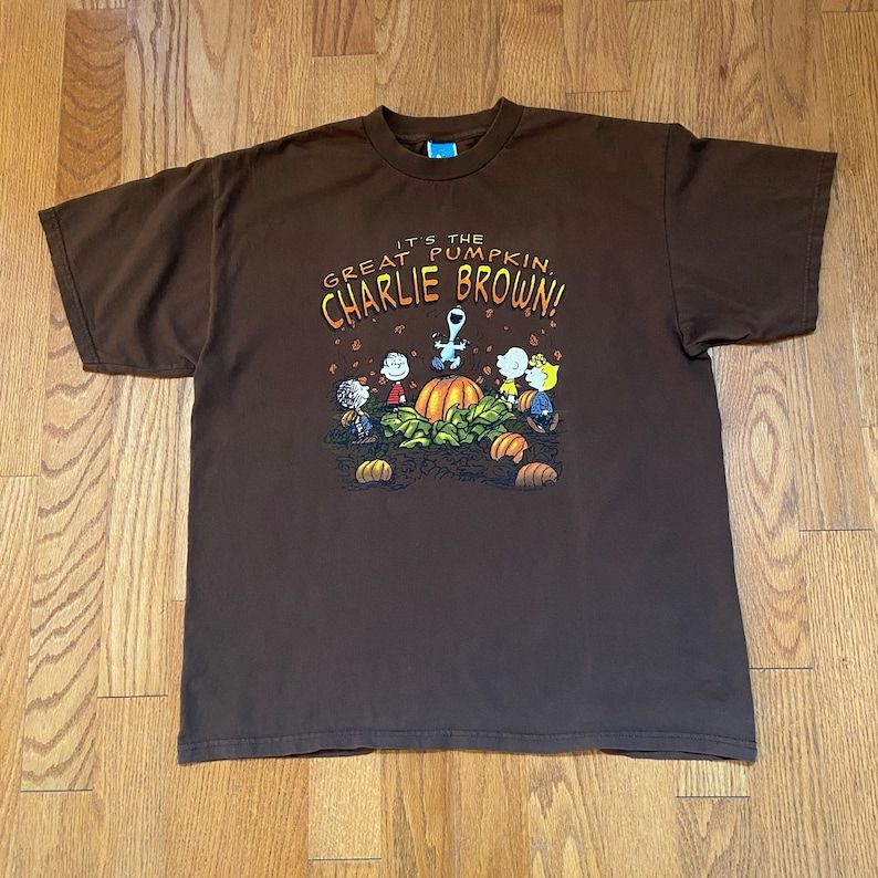 Vintage Peanuts Halloween It's The Great Pumpkin Charlie Brown Shirt
