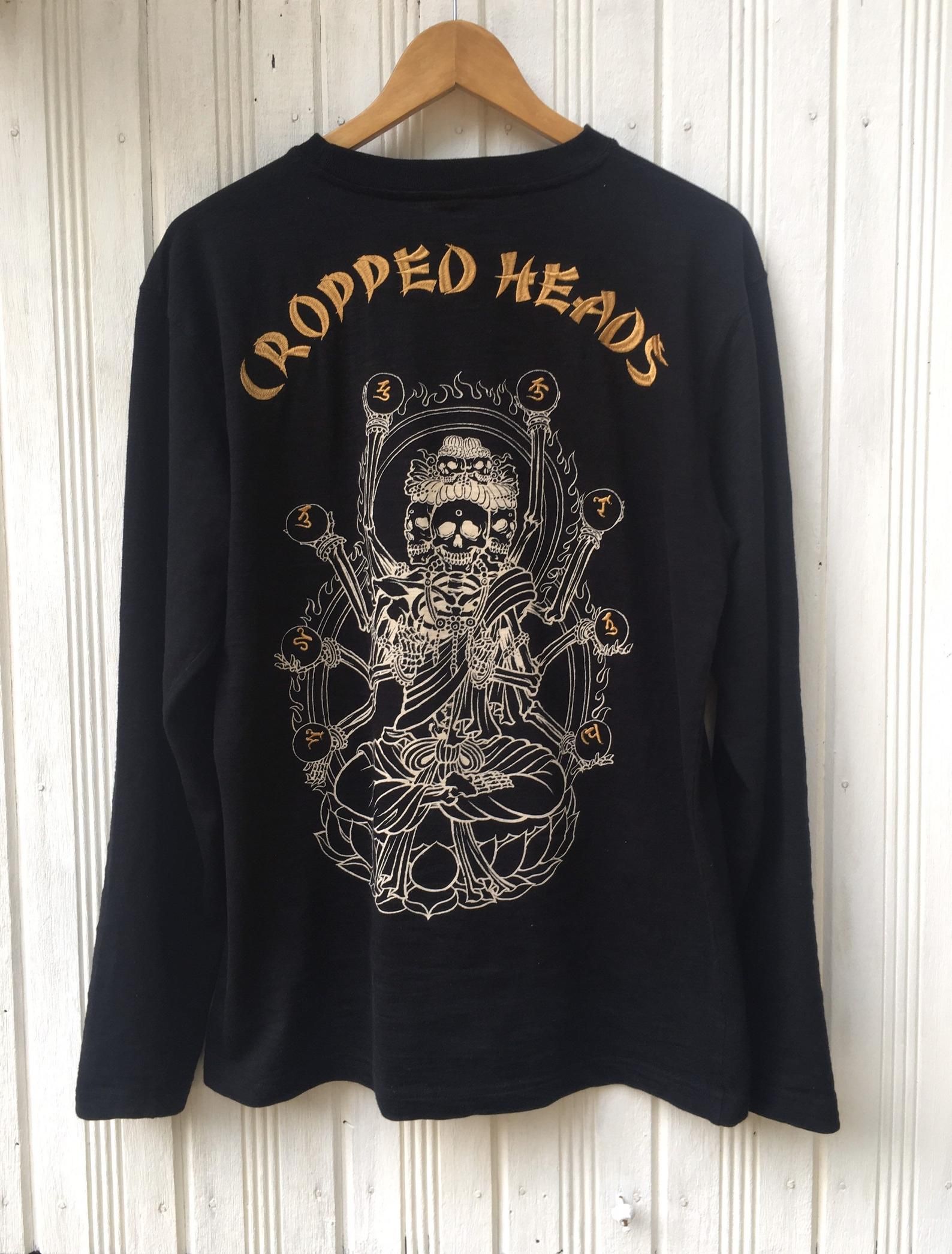 Vintage Japanese Cropped Head /Japanese Tradisional /Japanese Sukajan Tshirt Longsleeve