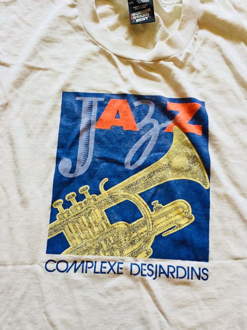 Vintage Jazz Complexe Desjardins Bank Trumpet Shirt vintage jazz complexe desjardins bank trumpet shirt fl8sl