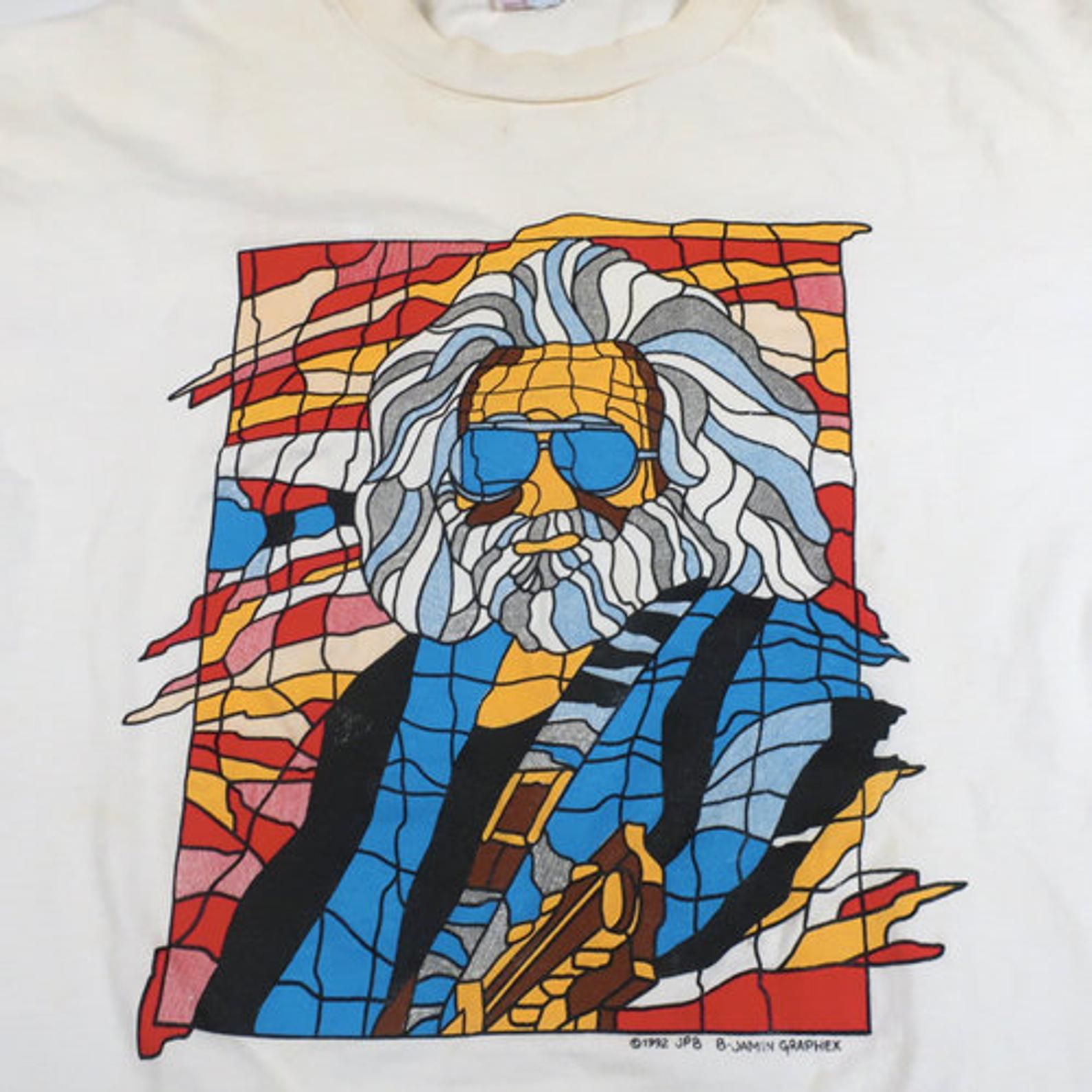 Vintage Jerry Garcia 1992 T-Shirt Grateful Dead Rock Tour 90S Dead Head