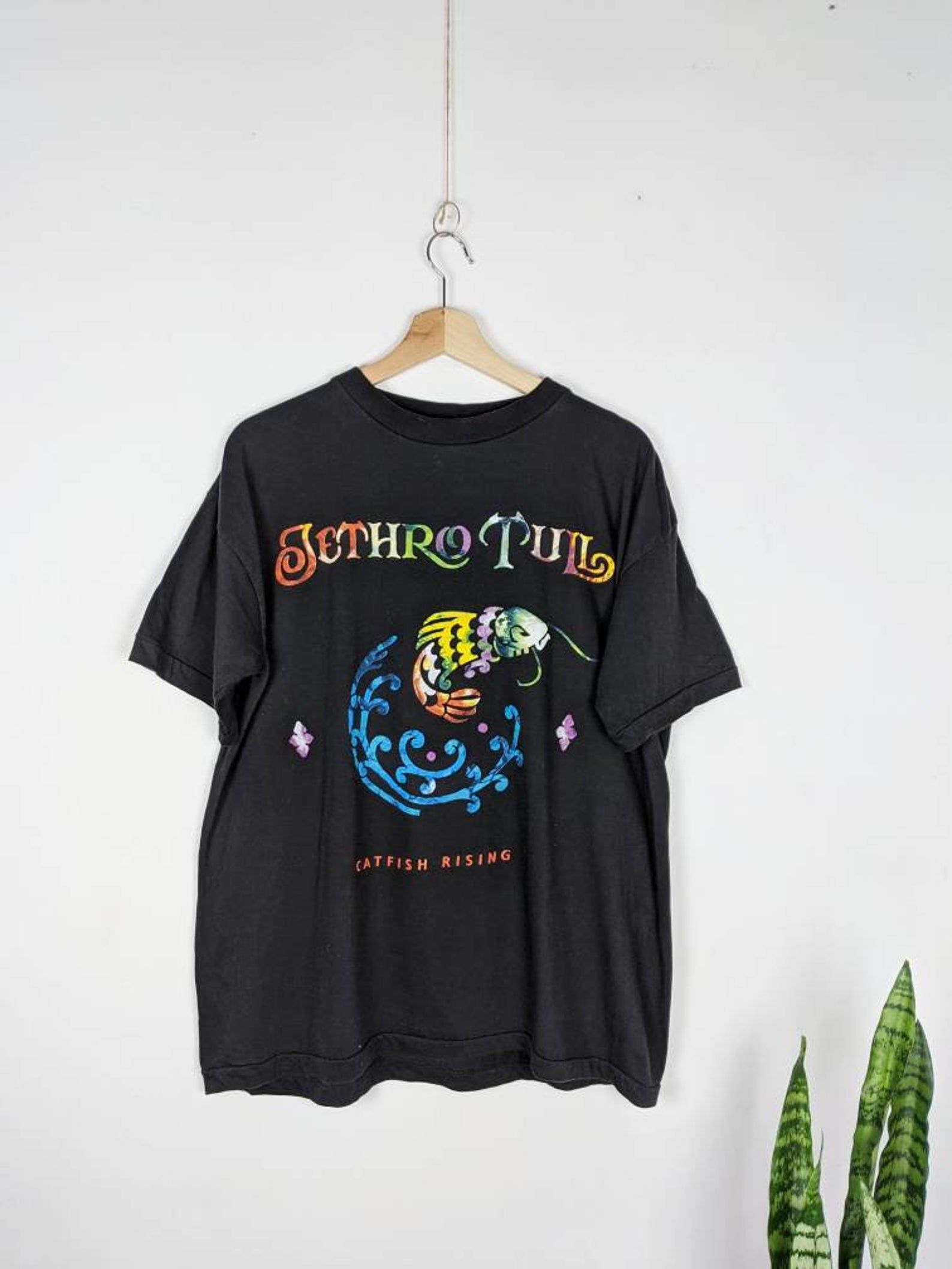 Vintage Jethro Tull Catfish Rising Merch T-Shirt 1991 Single Stitch