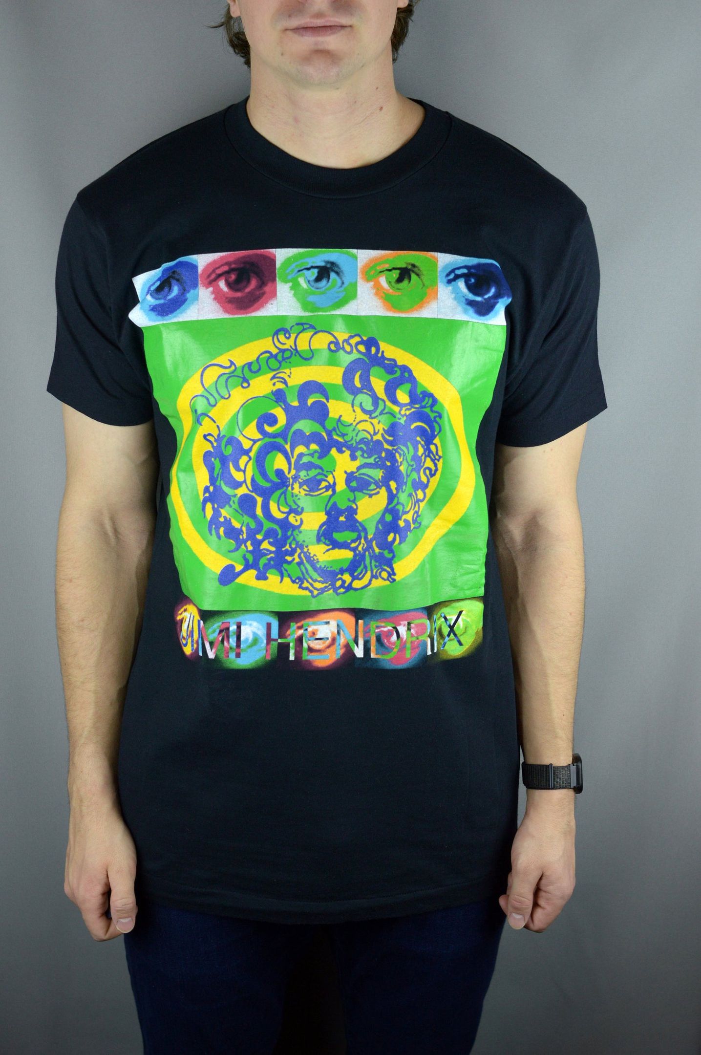 Vintage Jimi Hendrix 90S T Shirt Single Stitch Ed In Uk Deadstock