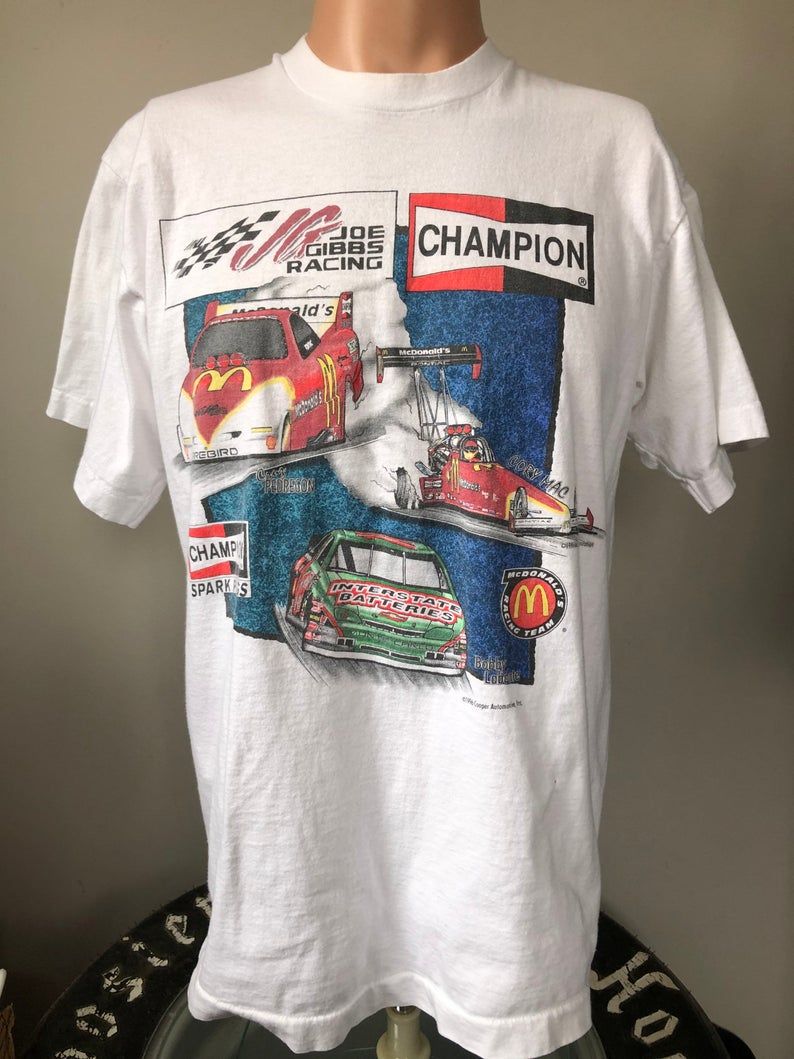 Vintage Joe Gibbs Racing Champion Spark Plugs Shirt