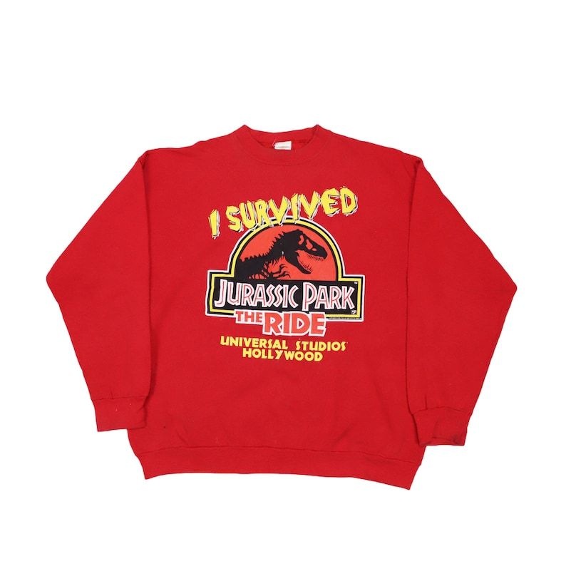 Vintage Jurassic Pack Movie Sweatshirt Crewneck Universal Studio