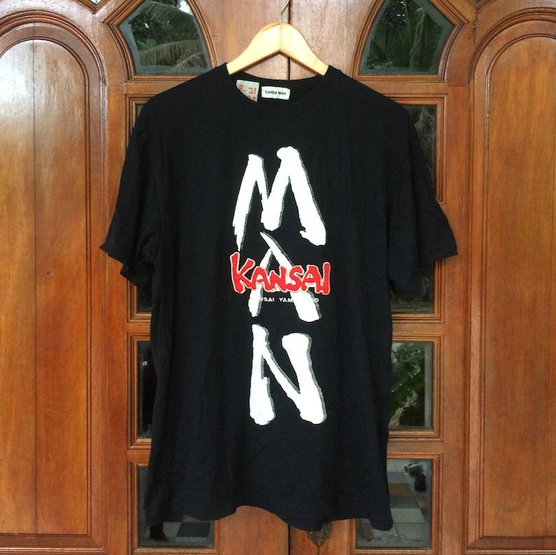 Vintage Kansai Man Kansai Yamamoto Big Spellout Japan Fashion Designer Shirt