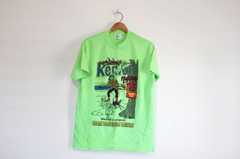 Vintage Kenton Nationals Coon Dog Field Trials 1993 T Shirt Large vintage kenton nationals coon dog field trials 1993 t shirt large