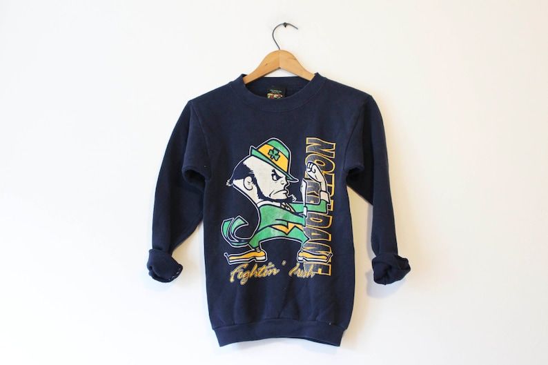 Vintage Kids Navy Blue Notre Dame Fighting Irish Sweatshirt