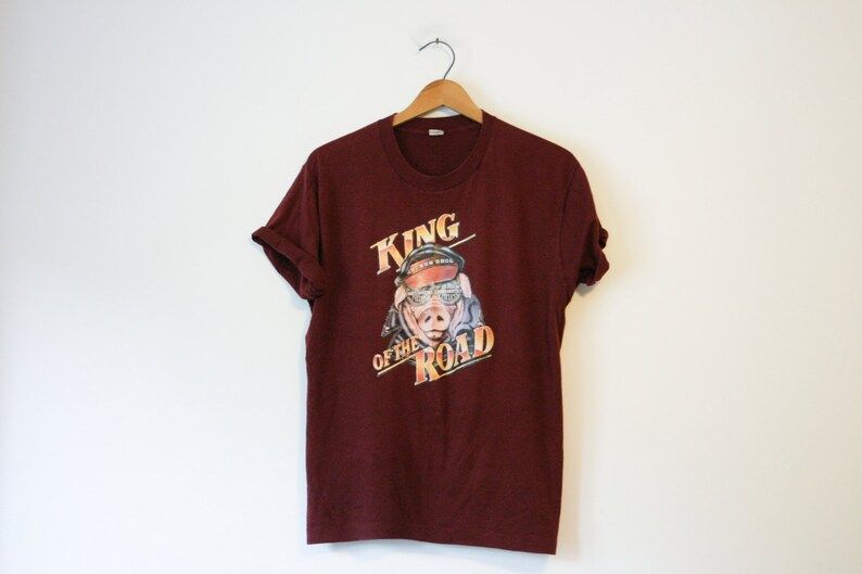 Vintage King Of The Road Harley Davidson Iron On T Shirt