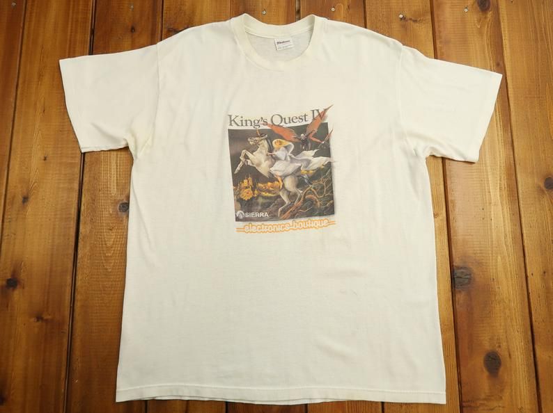 Vintage King's Quest 4 Ray's Pizza Promo Single Stitch Shirt