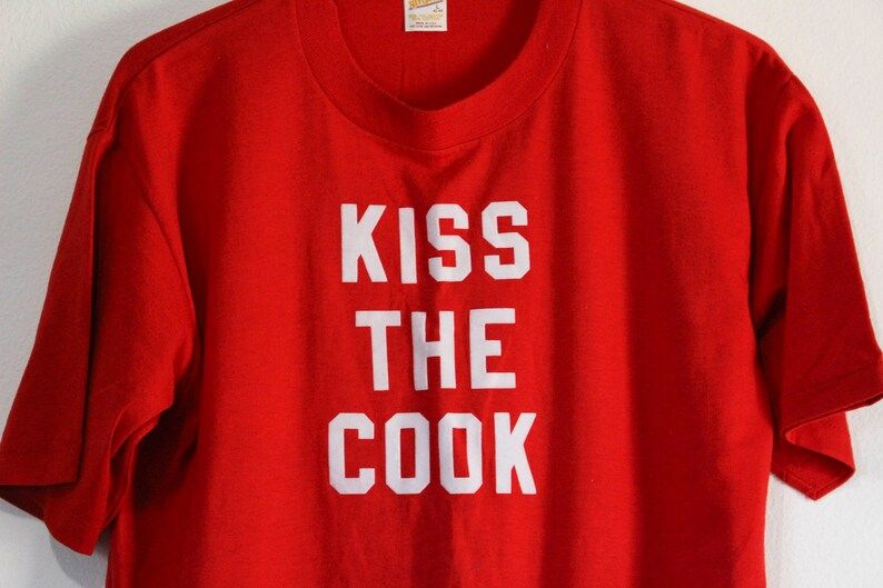 Vintage Kiss The Cook T Shirt