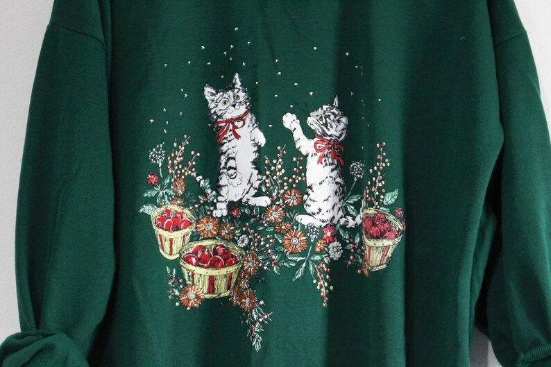 Vintage Kitty Cat Sweatshirt
