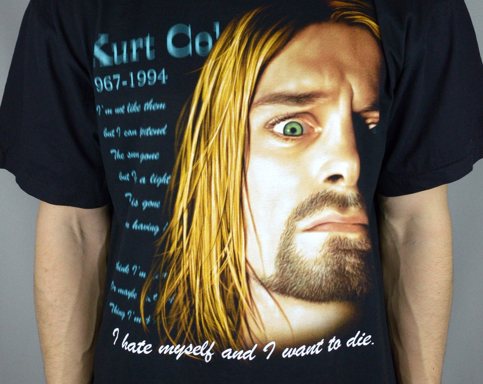 Vintage Kurt Cobain I Hate Myself And Want To Die Nirvana 90S T Shirt Single Stitch vintage kurt cobain i hate myself and want to die nirvana 90s t shirt single stitch kdtze