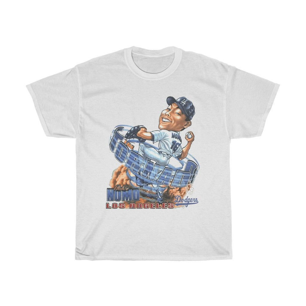 Vintage La Dodgers Hideo Nomo Baseball Mlb Unisex Heavy Cotton Tee 211016
