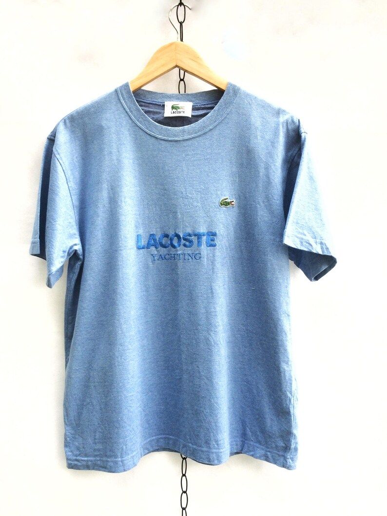 Vintage Lacoste Roundneck Spellout Big Logo T Shirt Lacoste Collection Sportwear