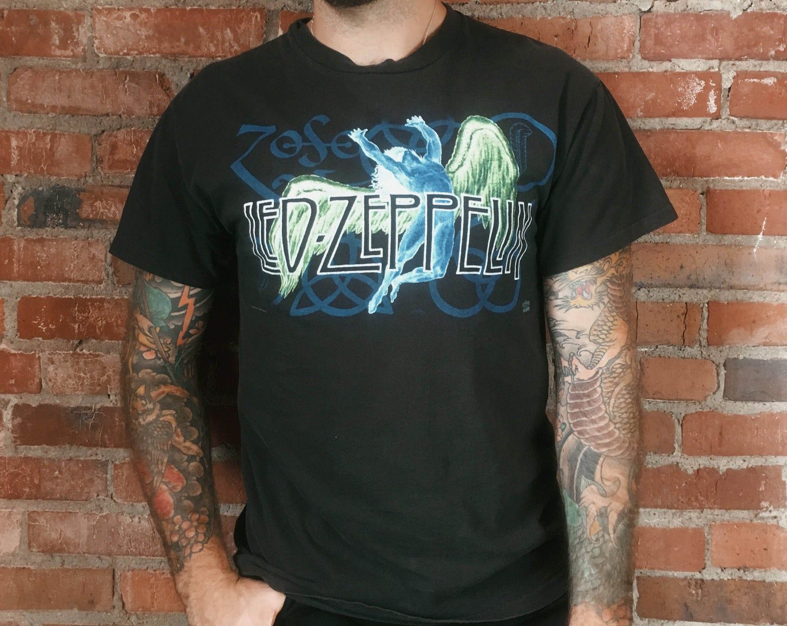 Vintage Led Zeppelin Concert T Shirt 1995 Crop Circles -