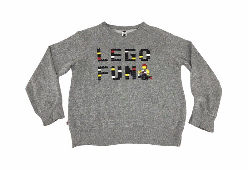 Vintage Lego Fun Sweatshirt Jacket Pull Over Spell Out Design Inspired Designer Fashion Streetwear Japanese Brand L377