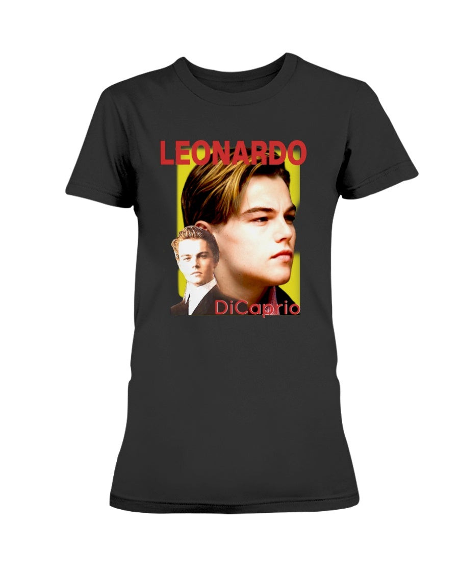 Vintage Leonardo Dicaprio Titanic Movie Promo Rap Ladies T Shirt 211201