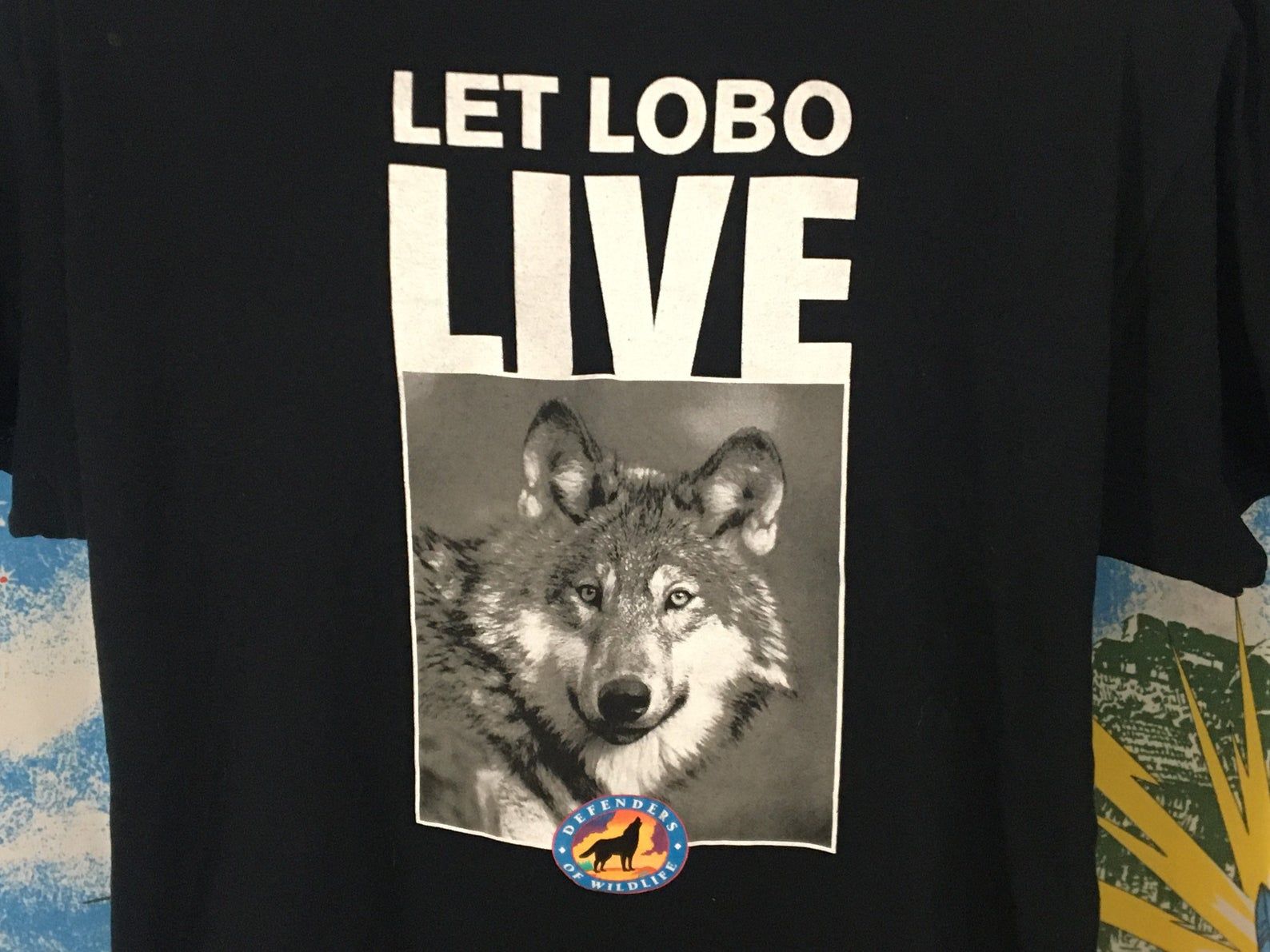 Vintage Let Lobo Live Wolf Defenders Of Wildlife Shirt - Sz - Animal Tee