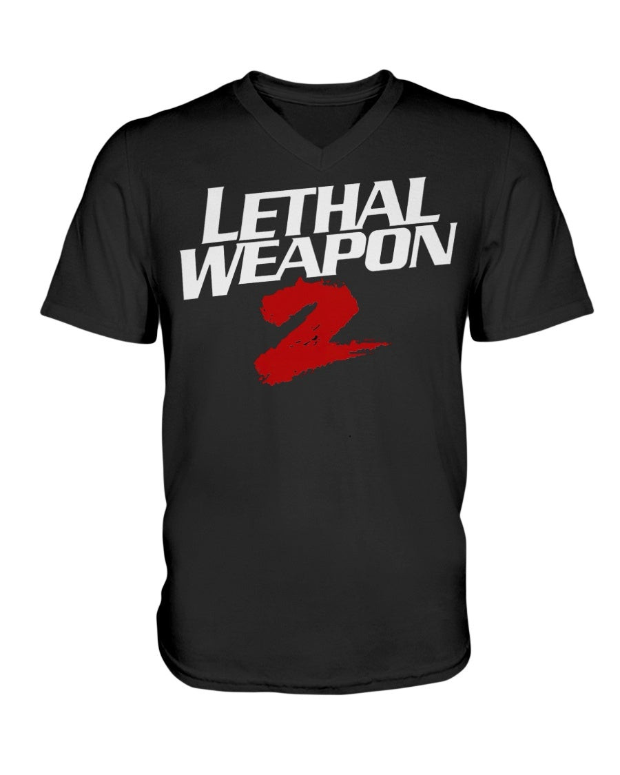 Vintage Lethal Weapon 2 Action Movie Cult Promo 90S V Neck T Shirt 210930
