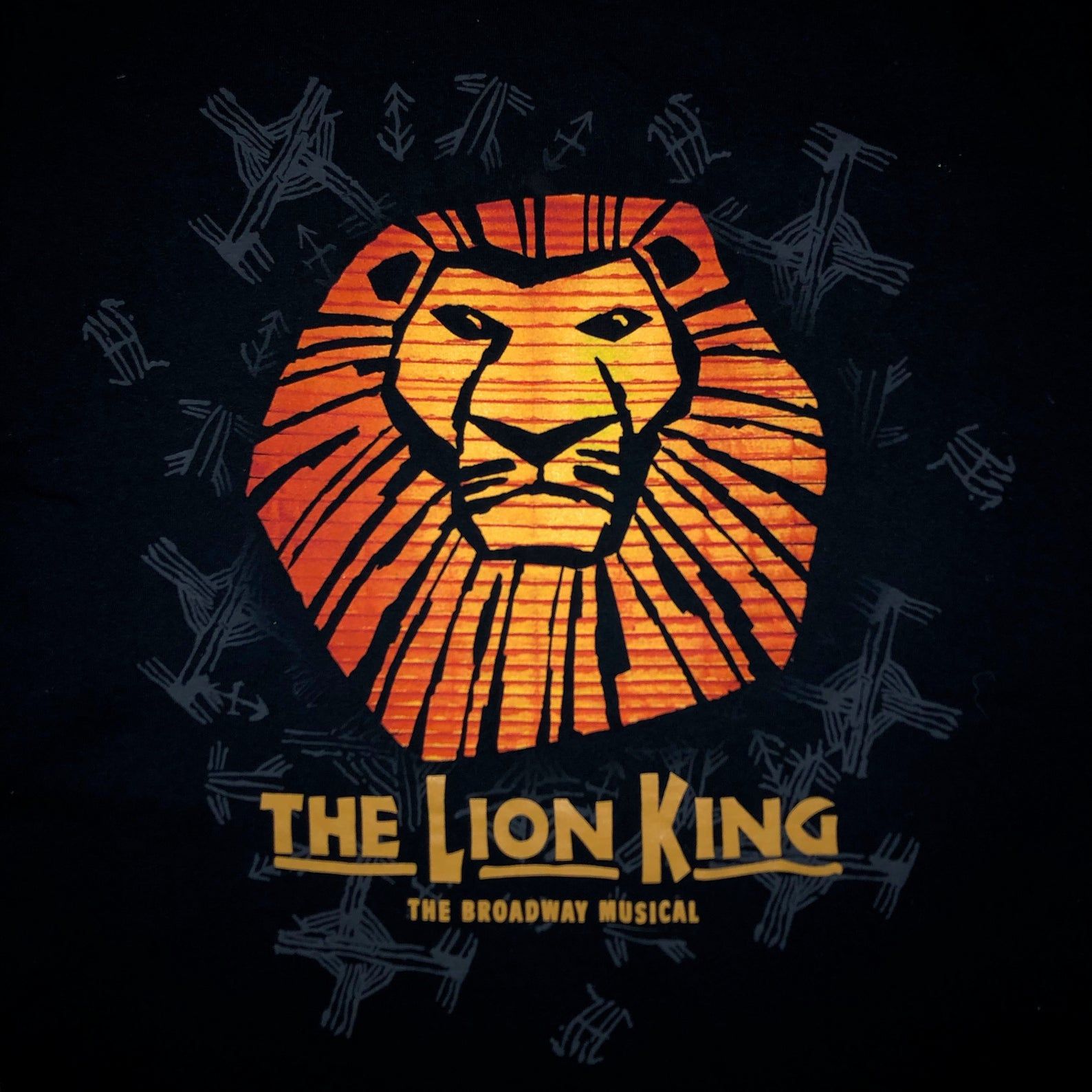 Vintage Lion King The Musical T Shirt Broadway Simba Lightly Worn