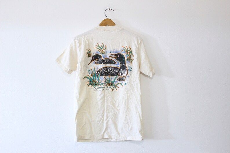 Vintage Ll Bean Loon Main Audubon T Shirt