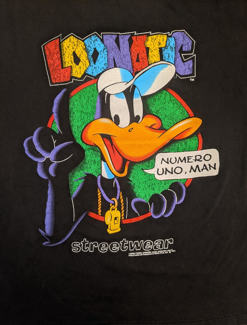 Vintage Loonatic Streetwear Daffy Duck Cut Off Shirt
