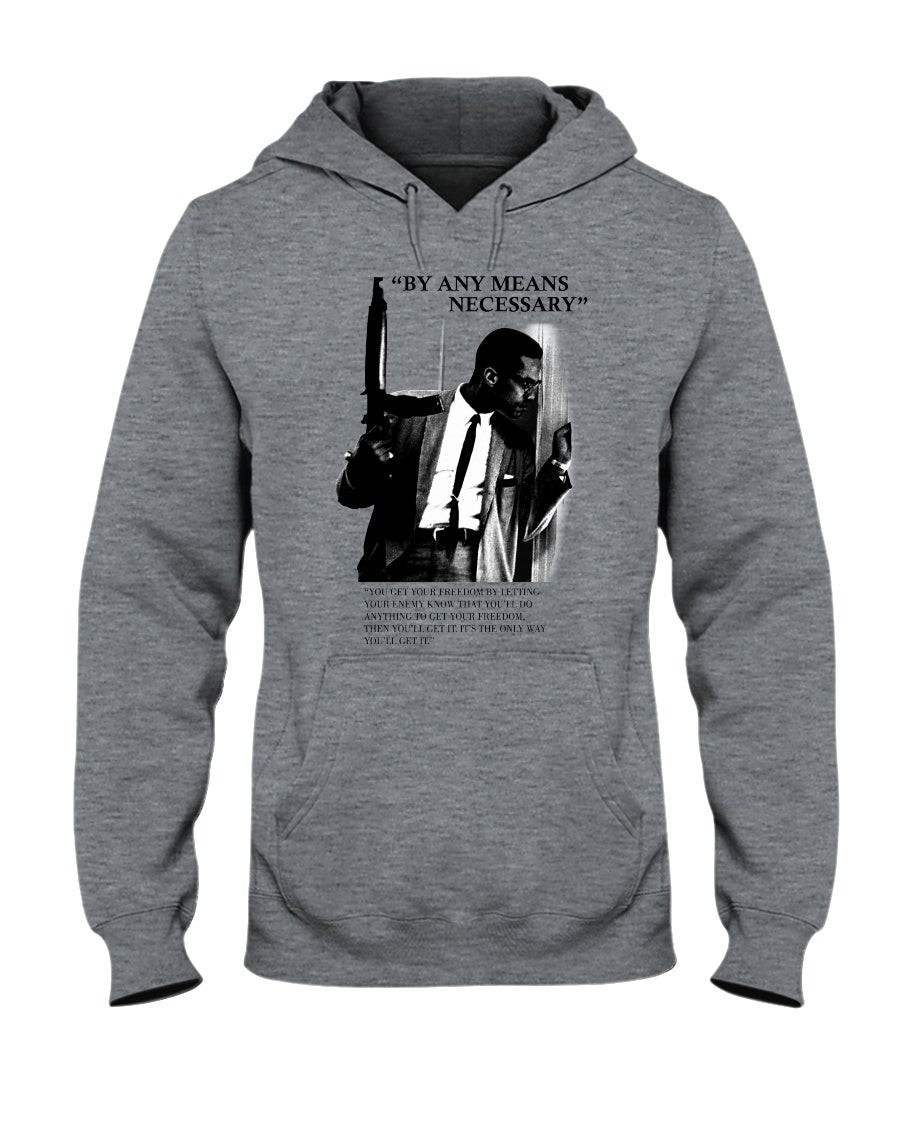 Vintage Malcom 1980S By Any Means Necessary Hoodie 082021
