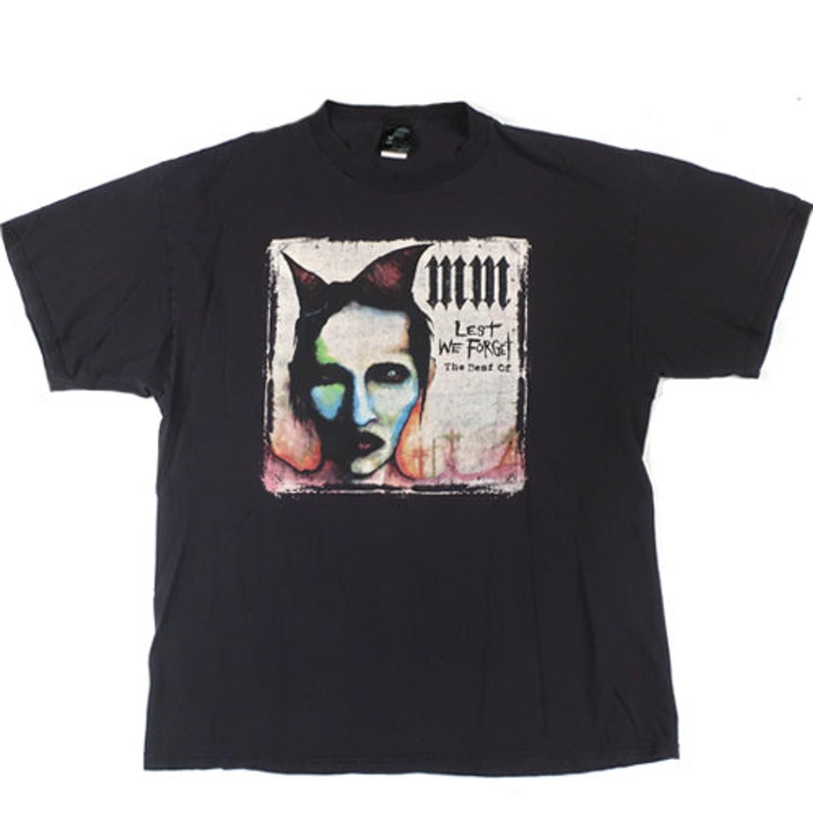 Vintage Marilyn Manson Lest We Forget T-Shirt Metal Band