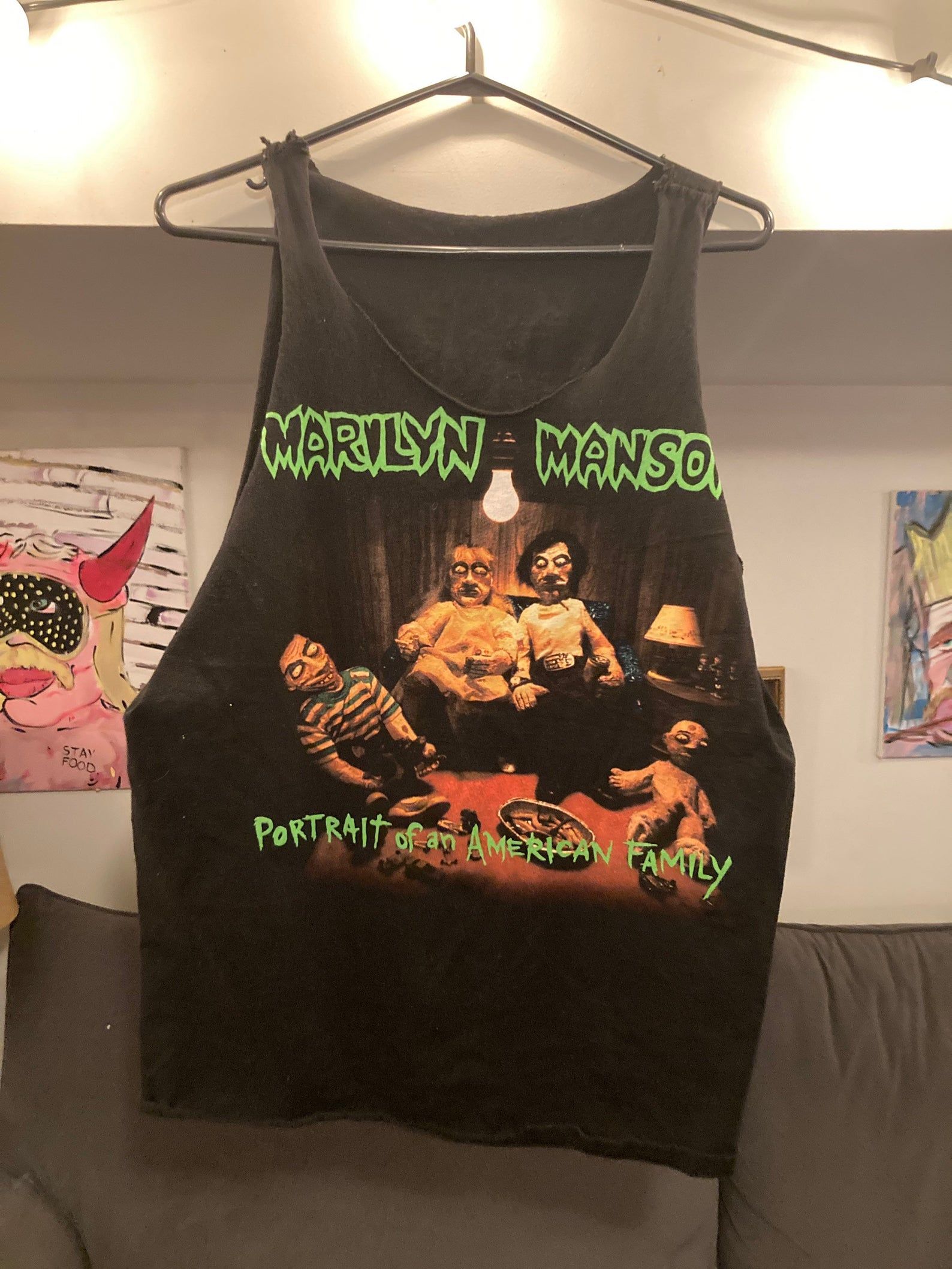 Vintage Marilyn Manson Portrait Of An American Family Tee Custom