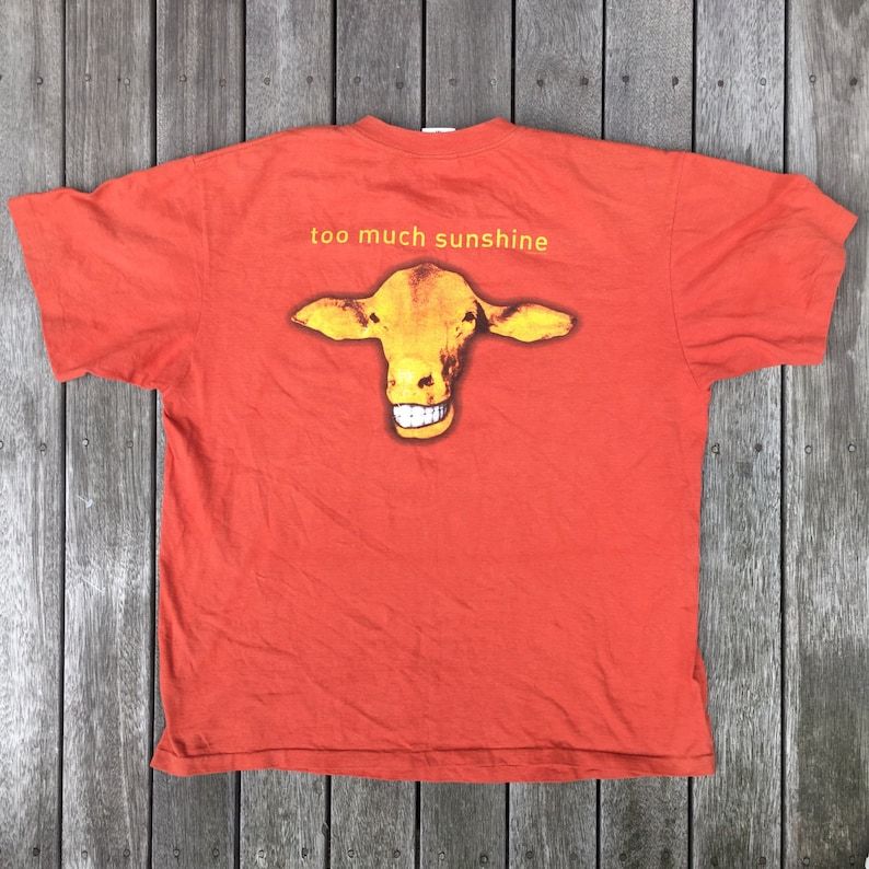 Vintage Midnight Oil Peter Garrett Too Much Sunshine Capricornia Tour Unisex Oversized Medium Band T Shirt Retro Rock Tour Merch Aussie Rock