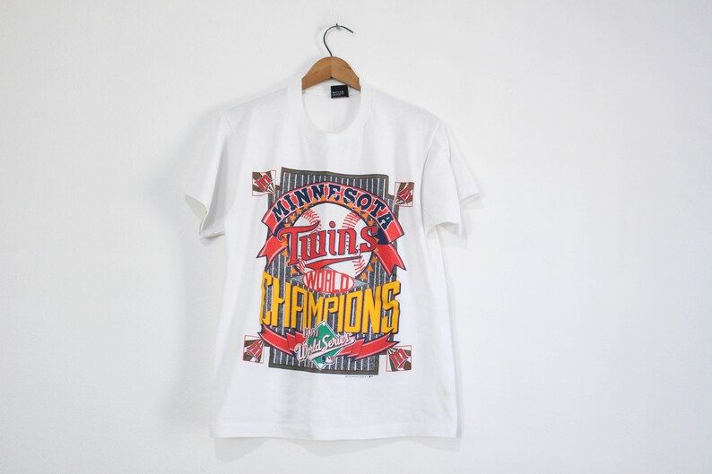 Vintage Minnesota Twins Baseball 1991 World Series Champions T Shirt