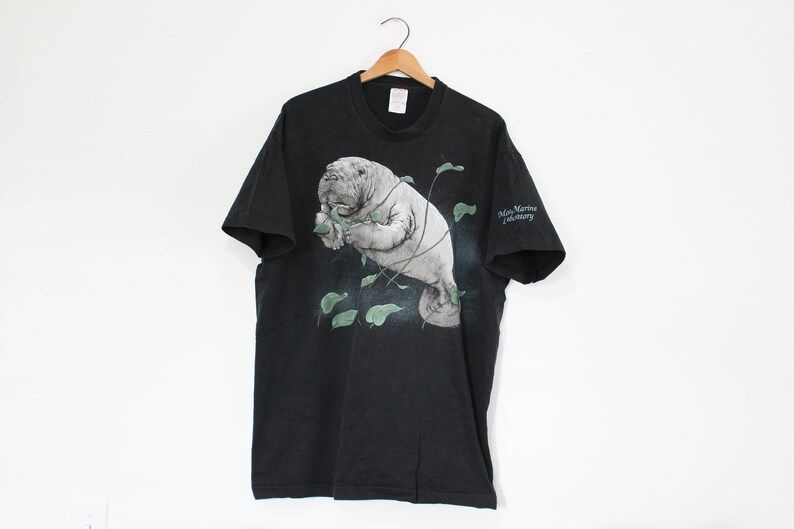 Vintage Mote Marine Laboratory Sarasota Florida Manatee T Shirt