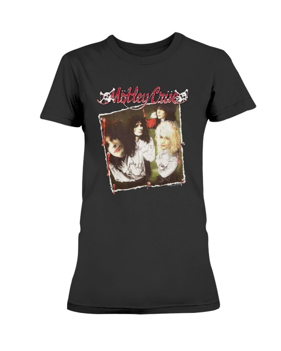 Vintage Motley Crue 1989 Dr Feelgood Tour Concert Ladies T Shirt 080521