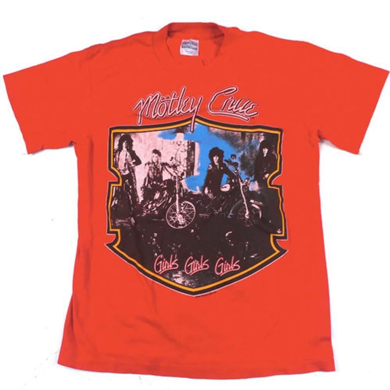Vintage Motley Crue Rock Band 1987 Girl Shirt