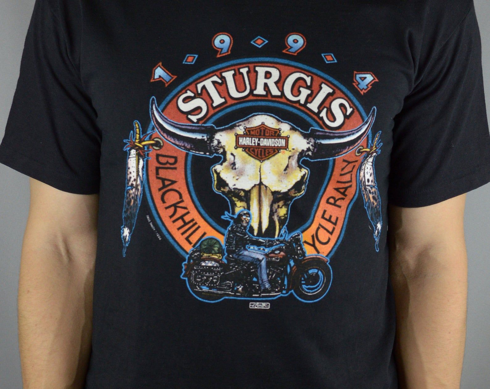 Vintage Motor Harley-Davidson Sturgis 1994 T Shirt Single Stitch Made In Usa
